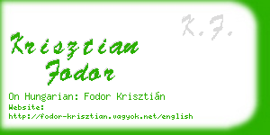 krisztian fodor business card