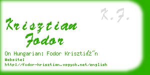 krisztian fodor business card